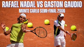 RAFAEL NADAL VS GASTON GAUDIO  2006 MENS MONTE CARLO SEMIFINAL [upl. by Hgielrac]