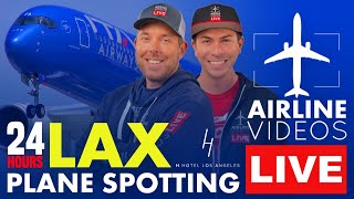 Ultimate Plane Spotting Marathon 24 Hours LIVE at LAX Part 2 [upl. by Venus]