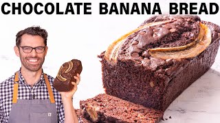 Easy Chocolate Banana Bread Recipe [upl. by Jesus654]