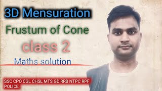 Mensuration  Frustum of cone class 2  RRB NTPC  by Dharmendra jagannath [upl. by Hsur]