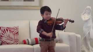 Vivaldi Violin Concerto in A Minor  Christian Li Aged 5 [upl. by Sakul]