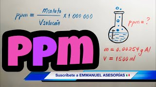 PPM  Ejercicios de Partes Por Millón en Disoluciones Químicas [upl. by Ttennaej]