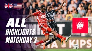 ALL HIGHLIGHTS MATCHDAY 3 🤩⚽ Jupiler Pro League 2324 [upl. by Aili]