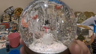 Ep 8  Snowman In The Woods Snow Globe Repair  Discolored Water Change [upl. by Oskar]