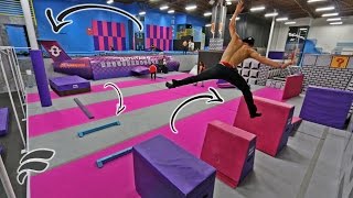 SUPER TRAMPOLINE PARK OBSTACLE COURSE [upl. by Vigen]