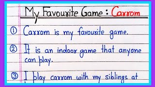 My favourite game Carrom essay 10 lines  10 lines on my favourite game Carrom in English  Carrom [upl. by Carmela512]