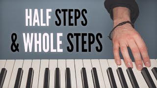 What is a half step and whole step on the piano Semitones and tones [upl. by Mehelhteb833]