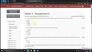 NPTEL Organizational Behaviour Week3 Assignment3 Solution JULY 2024 [upl. by Zuleika259]