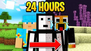 Playing Minecraft for 24 HOURS Straight FULL MINECRAFT MOVIE [upl. by Sears650]