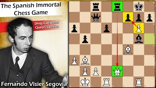 The Spanish Immortal Chess Game  Segovia vs Curbelo 1968 [upl. by Pierpont]