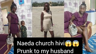 naeda church na short suit🤣prunk to my husband [upl. by Lyrac319]