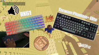 RK61 amp Tecware Phantom Elite Keyboard ASMR ROBLOX Boba Tea Tower Matcha Tea Boba 240hz 4K [upl. by Kermy862]