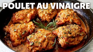 How to Make French Chicken with Vinegar Pan Sauce  Poulet au Vinaigre  Food Wishes [upl. by Dao]