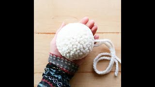 Part 1 Yarn Pom Pom Process How to make a pom pom using your large Clover pom maker [upl. by Scharaga]