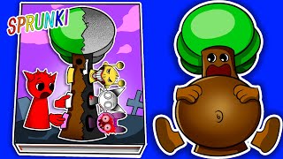 Making INCREDIBOX SPRUNKI Game Book📚 💕 Mr Tree Pregnant Story Squishy Surgery [upl. by Yleak]