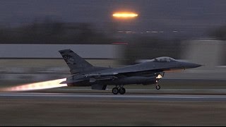 Powerful F16 Afterburner Takeoff [upl. by Auqinal]