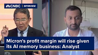 Microns profit margin will rise given its growing AI memory business Analyst [upl. by Curley907]