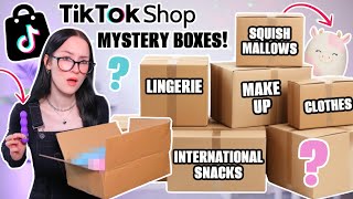 I Bought MYSTERY BOXES From TIKTOK SHOP Clothing Makeup Food  More [upl. by Oelc]