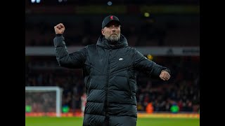 Jurgen Klopp celebrates with fist pumps after win at Arsenal [upl. by Lula]