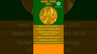 NOBEL PRIZE 2024 WINNERS nobleprize 👏🥇 [upl. by Smitty]