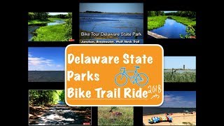 Bike Ride in Delaware State Park Cape Henlopen Junction Breakwater Trail [upl. by Oicnerolf688]