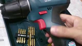 Review Bosch GSR 120LI Professional Cordless DrillDriver Unbox [upl. by Ailsa108]