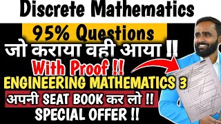 DISCRETE MATHEMATICS 95 QUESTIONS जो कराया वही आया With Proof  PRADEEP GIRI SIR [upl. by Maurice]