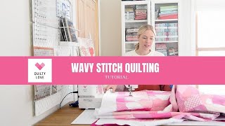 Wavy Stitch Quilting  How to quilt your own quilts [upl. by Wynne]