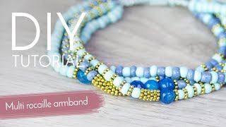 Sieraden maken met Kralenwinkel Online  Multi rocaille armband [upl. by Lombardo]