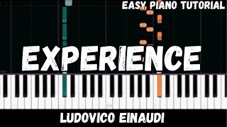 Ludovico Einaudi  Experience Easy Piano Tutorial [upl. by Nasah125]