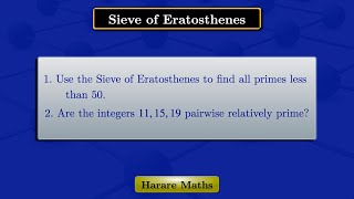 Number Theory  Prime Numbers  Sieve of Eratosthenes [upl. by Xyno658]