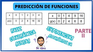 🔥Aprende a identificar FÁCILMENTE el tipo de Función  Representación TABULAR Parte II [upl. by Ardek]