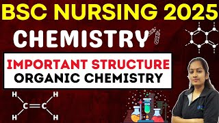 important structure in organic chemistry  bsc nursing entrance exam  chemistry bsc nursing 2025 [upl. by Braunstein647]