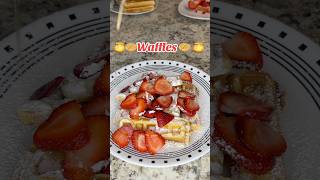 Waffles 🧇 recipe viralshort postres viralvideo coffee recetasdepostres postrefacil waffle [upl. by Cheslie246]