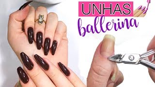 COMO FAZER AS UNHAS EM CASA  UNHAS BALLERINA [upl. by Mckenzie]