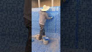 Unique Technique for Grouting Pool Ceramic Tiles Seamlessly [upl. by Drofub]