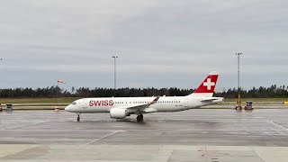 Swiss Air Lines at Göteborg Landvetter Airport [upl. by Kcirde]