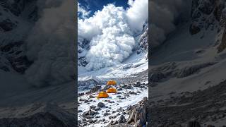 Everest Avalanche mountains everest snow shortviralvideo [upl. by Philly]