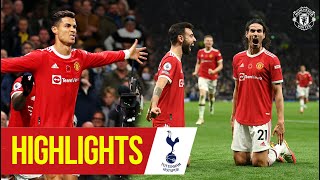 Ronaldo Cavani amp Rashford seal vital win  Highlights  Tottenham Hotspur 03 Manchester United [upl. by Hausner]