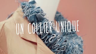 COMMENT FAIRE UN COLLIER UNIQUE  DIY DENIM DREAMS [upl. by Gusba]