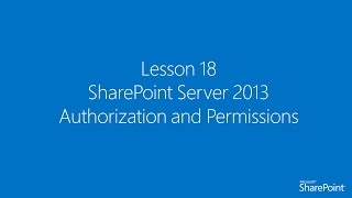 Arabic18 SharePoint Server 2013 Authorization and Permissions [upl. by Lasky]