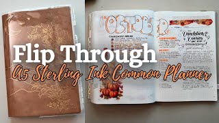 October in my A5 Sterling Ink Common Planner  2024 Planner Flip Through [upl. by Crenshaw]