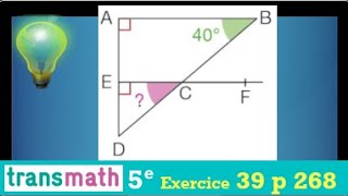 Exercice sur les angles • droites perpendiculaires à une même droite • angles correspondants 5e [upl. by Nekcerb]