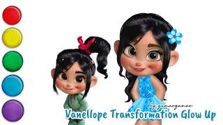 Vanellope glow up transformation in beautiful dress edit on Ibispaint x [upl. by Anial]