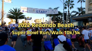 2022 Redondo Beach Super Bowl 10k5k RunWalk  LAレドンドビーチ・スーパーボウル10kmランを走りました [upl. by Agiaf802]