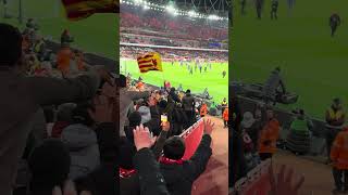 Jurgen Klopp Fist Pump Celebrations With Liverpool Fans At The Emirates [upl. by Encratia]