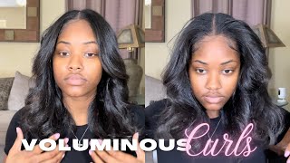 How I curl my hair with a flat iron  tips on maintaining curls overnight [upl. by Oek413]