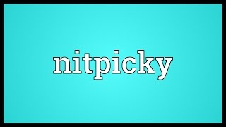 Nitpicky Meaning [upl. by Anaihsat355]