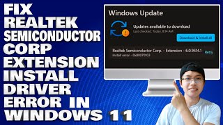 How To Fix Realtek Semiconductor Corp Extension Install Driver Error in Windows 11 [upl. by Ehtiaf]