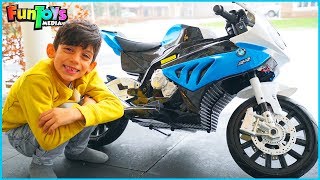 Jason Plays with New Surprise Kids Motorcycle [upl. by Nocaed20]